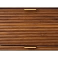 thumbnail image 3 of Wirrytor Walnut Curved Edge 2 Flip Drawer Shoe Cabinet, 75cm Fluted Panel Narrow Shoe Storage Organizer, Adjustable Shelf Entryway Shoe Rack For Hallway Bedroom, 3 of 13