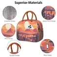 thumbnail image 4 of Lunch Bag Women Lunch Bag with Front Pocket Reusable Leakproof Large Cooler Tote for Women Men Adults with Side Pockets for Work Office Picnic Cactus Desert, 4 of 7