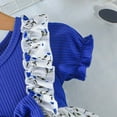 thumbnail image 4 of Robes d'Été pour Filles Tout-Petits Tenue Décontractée Col Rond Robe Côtelée Bretelles Décoratives Bandeau Floral Robe en Dentelle Vêtements pour Enfants Taille 18-24 Mois, 4 of 7