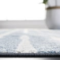 thumbnail image 6 of SAFAVIEH Blair Sorrel Geometric Striped Machine Washable Area Rug, 6'7" x 6'7" Square, Blue/Multi, 6 of 13