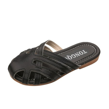 

Hbdhejl Fashion Soft Shoes For Baby Toddler Todder Girl Shoes Kids Indoor Flip Flops Beach Casual Soft Slippers 6.5-7 Years