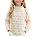 thumbnail image 2 of Zpanxa Girls Fleece Jacket Spliced Quilted Jacket Sleeves Stand Collar Zip Up Warm Outerwear, 2 of 5
