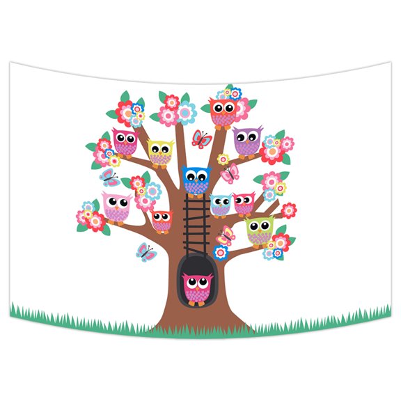 YKCG Night Owls on Tree Wall Hanging Tapestry Wall Art 40x60 inches