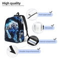 thumbnail image 3 of Easygdp Futuristic Blue Light White Tiger Mochila de Lona Resistente para Laptop, Compatible con Laptops de 15 a 17 pulgadas, Ideal para Escuela, Trabajo y Viajes-Small, 3 of 5