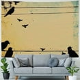 thumbnail image 4 of Orinice Birds Power Line Silk Screen Tapestry Wall Hanging Unique Style Graphic Tapestries Home Wall Decor Art for Living Room Bedroom Apartment Farmhouse Dorm 50x40inch, 4 of 6