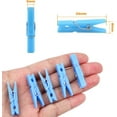 thumbnail image 2 of Blue Clothes Pins Bulk Set of 100,Little Blue DIY Clothespins,Mini Clip for Baby Shower Keepsakes,Utility Plastic Decorative Clothespins,Clothes Pins for Baby Shower Pins (Blue), 2 of 7