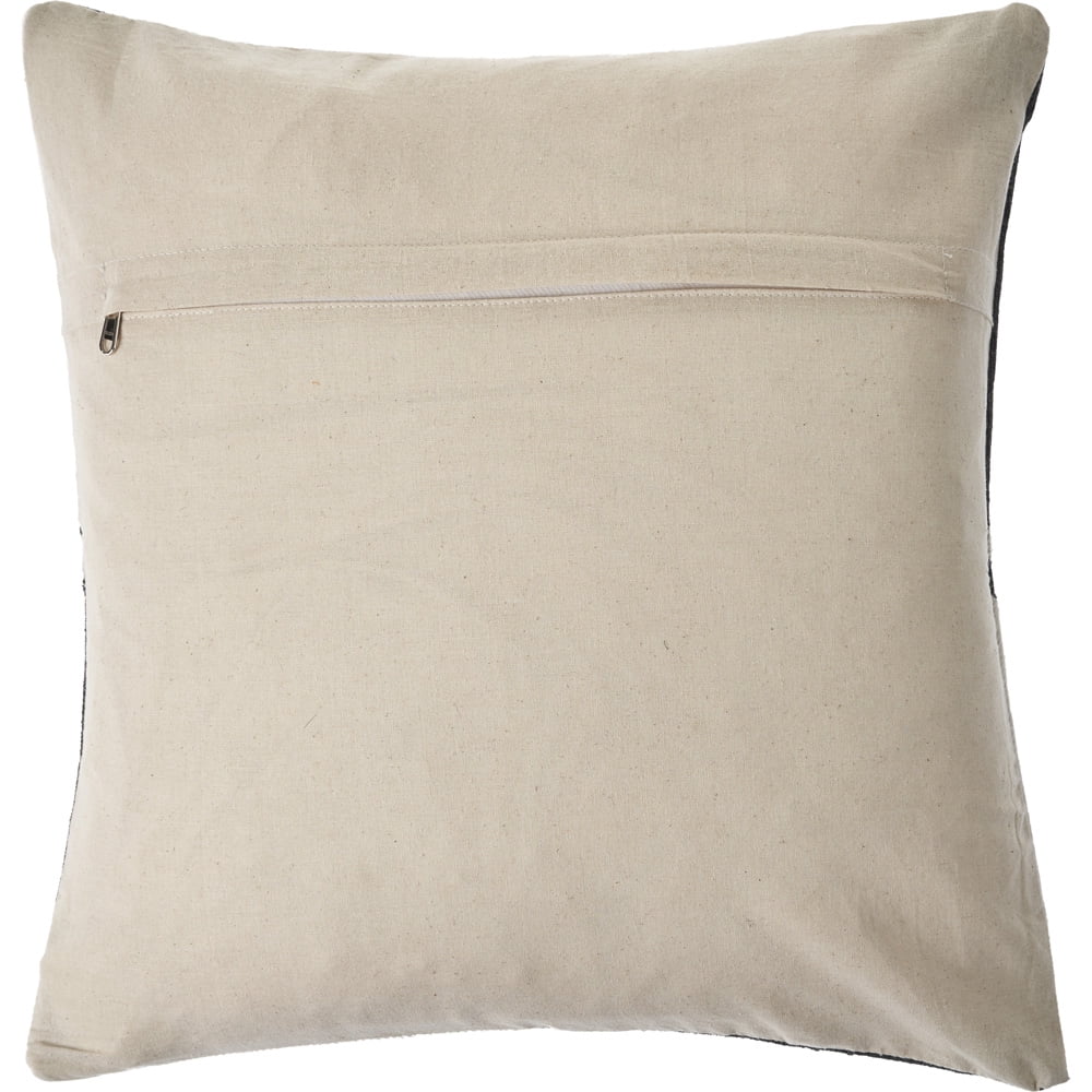 Ox Bay Whitley Charcoal/White Geometric Faux Hide Adult Decorative Throw Pillow Cover