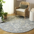 thumbnail image 2 of SAFAVIEH Marquee Raynard Floral Area Rug, Blue/Rust, 6' x 6' Round, 2 of 10