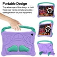 thumbnail image 5 of TECH CIRCLE for Samsung Galaxy Tab S9 FE 10.9", Galaxy Tab S9/S8/S7 Case 11", Cute Boxing Shockproof Hard Case with Handle/Kickstand/Shoulder Strap, Protective Lightweight Kids-Friendly Cover, Purple, 5 of 8