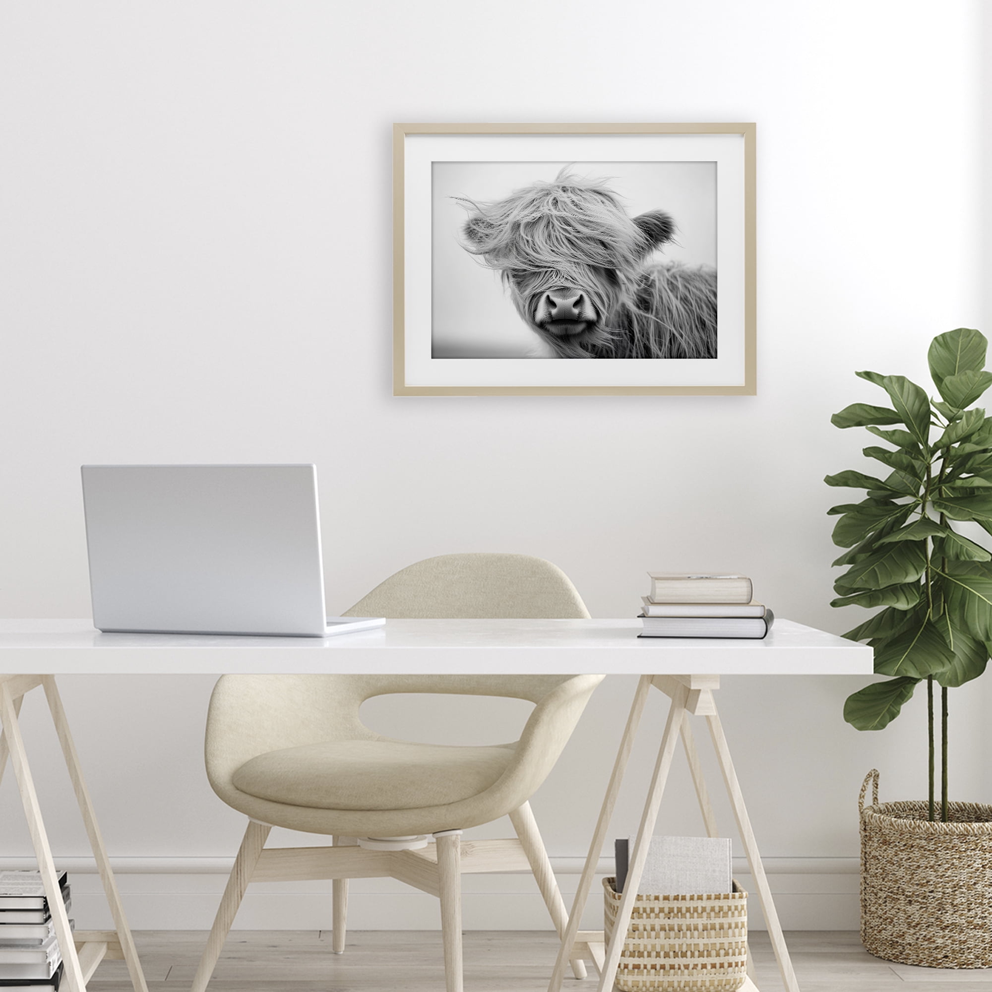Stupell Industries Easy Breezy Cattle Birch Framed Print Under Glass, design by Tina LeCour