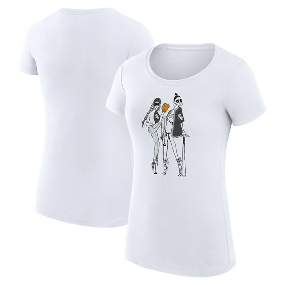 Women's G-III 4Her by Carl Banks White Chicago White Sox Super-Slim Fit Lightweight Baseball Girls T-Shirt