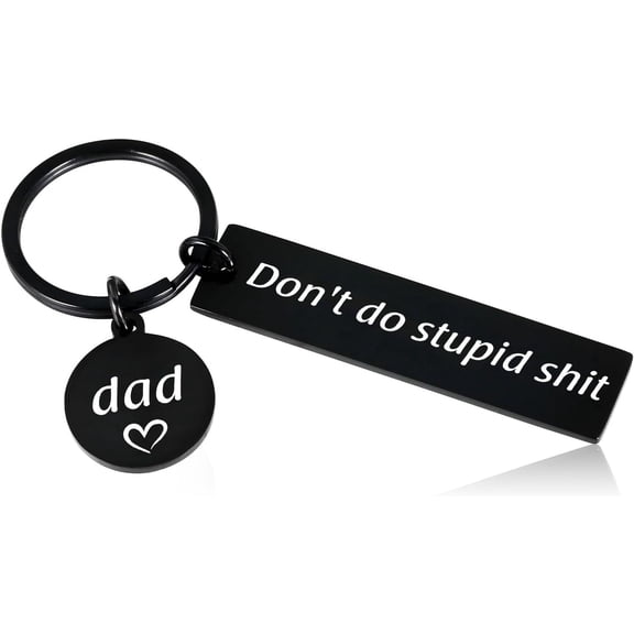 Valentine's Day Gifts for Kids, Dad's Valentine's Day Gifts for 16 18 Year Old Boys, Easter Gifts, Silly Gifts, Dont Do Stupid Shitkeychain, Birthday Gifts for 15 16 17 18 Year Old Boys and Girls
