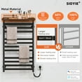thumbnail image 6 of SIOYIE Smart Heated Towel Rack, 290W Wall-Mounted Electric Towel Warmer with Shelf, 8-Bar, Wi-Fi App Control, 1-24H Timer, 115℉-155℉, Low Carbon Steel, IPX5, Plug-in/Hardwired, Black, 6 of 9