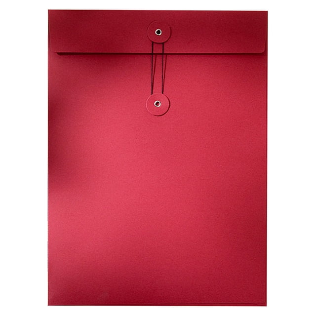 Jierger Kraft Paper Envelope Vintage Envelope Pockets with Button and String Closure for Mail Postcard Invitation, Brown, 9.41 x 13 Inch