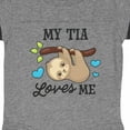 thumbnail image 3 of Inktastic My Tia Loves Me with Sloth and Hearts Boys or Girls Baby Bodysuit, 3 of 4