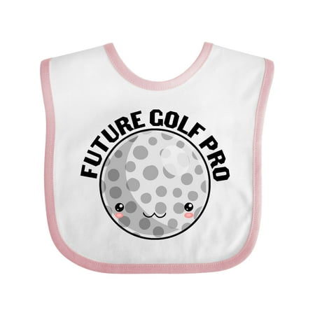 

Inktastic Future Golf Pro with Cute Golf Ball Gift Baby Boy or Baby Girl Bib