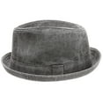 thumbnail image 2 of MIRMARU Men's Denim Washed Cotton Casual Vintage Style Fedora Sun Hat, 2 of 5