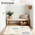 thumbnail image 3 of ODIKA 3'x5' Machine Washable Non-Slip Area Rug, Family Embroidery Kit Yuletide Cushion Creation Project High Traffic Rug, Beige, 639256, 3 of 7