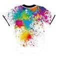 thumbnail image 3 of Pompotops Femmes Unisexe Manches Courtes Chemisier Années 90 Baseball Tops Parti, 3 of 4