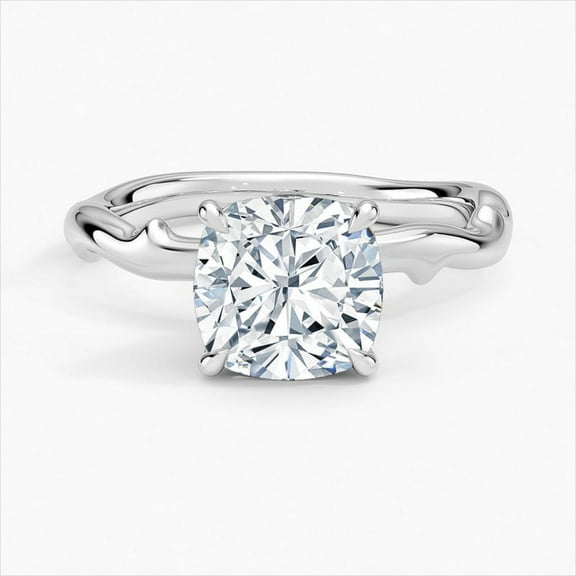 Dash Jewel Cushion Cut Excellent 1.9 Ct Diamond Ring For Women's - Silver 14K White Gold Over Rings - Floral Diamond Rings for Women's - Solitaire Diamond Rings for Women's - Birthday Gifts
