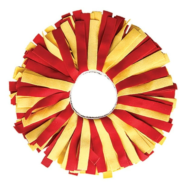 Pomchies PomID Brightly Colored Luggage ID Tag pompom, Crimson/Yellow