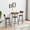 Rustic Brown, variant on EUROCO 3-Piece Round Bar Table Set for 2, Wood Tabletop and Chairs with PU Backrest, Shelf, Small Dining Table for Kitchen Breakfast Nook Living Room Dinette,Grey