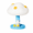 Doll Style, variant on Cloud Shape Warm LED Night Light with Bunny Base, Dimmable Soft Glow Bedside Ambient Lamp, Stable Anti-Tip Structure, Compact Decorative Lighting for Bedroom Nightstand Desk Late-Night Use