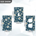 thumbnail image 7 of Yayeee Duplex Wall Plate 1-Gang 4.5"x2.7" Home Receptacle Light Switch Decorative Outlet Cover, Green Daisy Pattern, 7 of 7