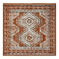 thumbnail image 3 of Unique Loom Charlotte Collection Area Rug - Quail (5' 3" Square Terracotta/Light Blue), 3 of 7
