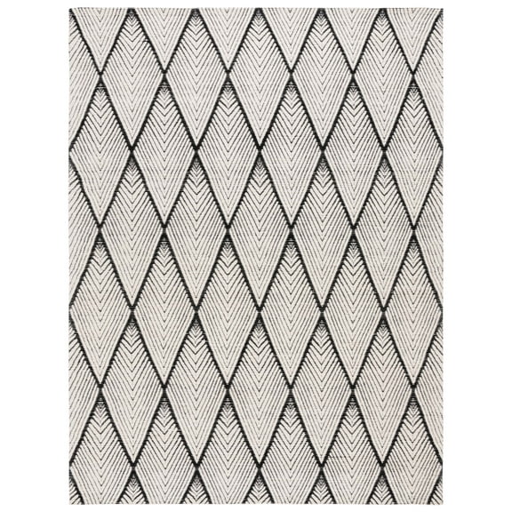 SAFAVIEH Marbella Andrea Diamond Area Rug, Black/Ivory, 8' x 10'