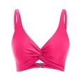 thumbnail image 6 of XEGLSBU Swimsuits for Women 2026 Tummy Control 2 Piece Women's Swimwear Tankini Set Beach Pool Cover up Hollow out Bikini Top with Swim Shorts Conservative 2Pcs Suit Hot Pink Size XXL, 6 of 7