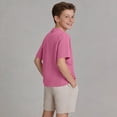 thumbnail image 6 of Ugoldhm Boys' Henley Short Sleeve T-Shirt Lightweight Solid Color with Chest Pocket Casual Tee, 6 of 8