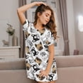 thumbnail image 6 of Kuqiui French Bulldog3 Pattern Women's Short-sleeved Nightgown,Casual Sleep A-line Sleepwear Comfy Sleepshirt,Cute Breathable Nightdress Ruffle - X-Large, 6 of 7