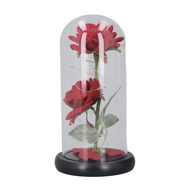 Luz decorativa de pelusa de cristal rosa LED eléctrica, cubierta de cristal rosa de 2 uds para cumpleaños, madre