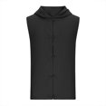 thumbnail image 3 of Mens Tank Top Beach Summer Casual Fashion Sports Sleeveless Hooded Blouse Vest Sleeveless Tank Top, 3 of 5