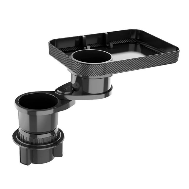 Colaxi Porte-Gobelet de Voiture Extensible Plateau Porte-Gobelet Générique Pratique Réglable avec Rotation à 360 Degrés Organisateur Intérieur de Voiture pour Manger