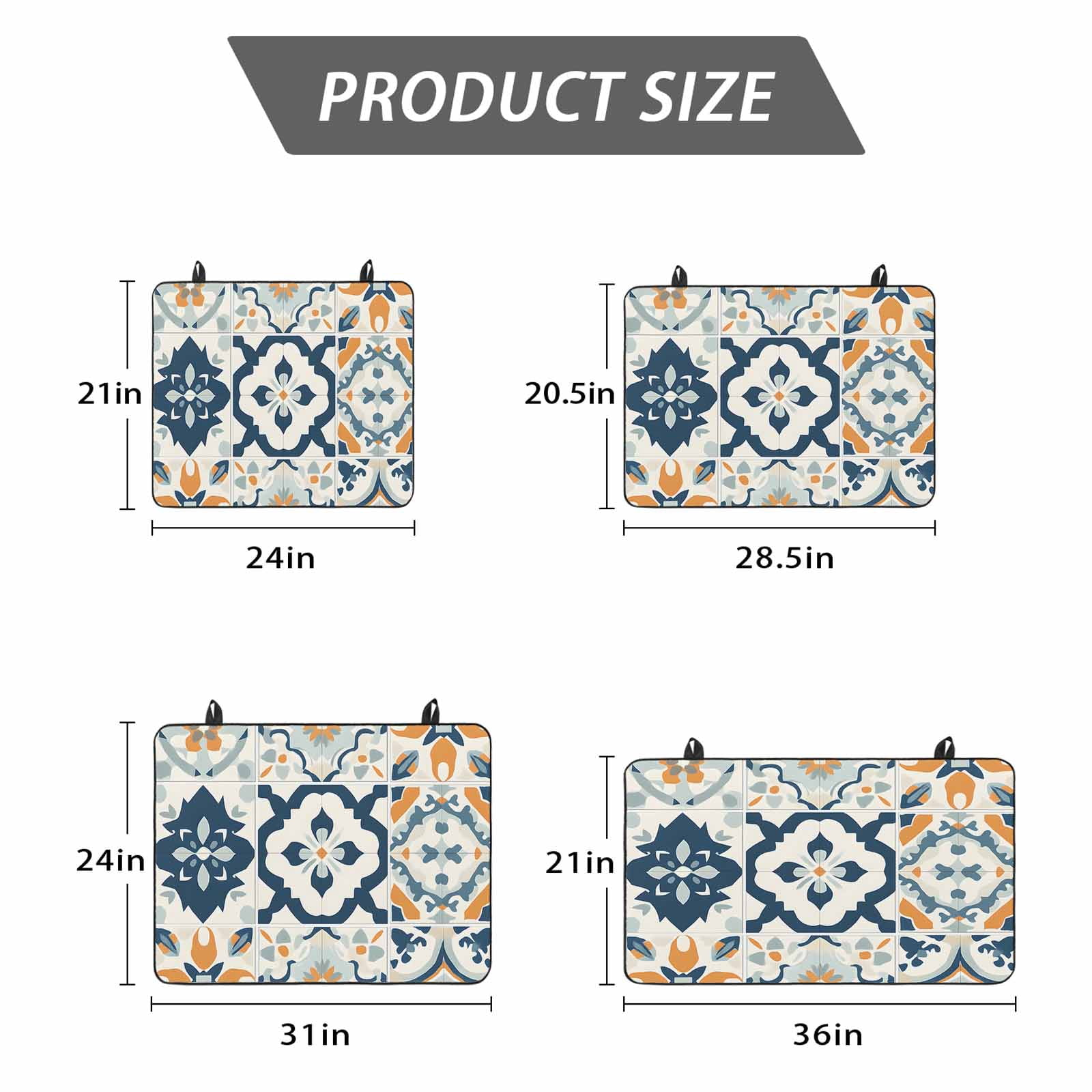Ethnic Plaid Stove Top Cover for Electric Stove, Heat-proof & Non Slip Glass Top Stove Cover Protector, Modern Rustic Abstract Geometric Art Kitchen Flat Cooktop Rubber Mat 24x21 Inches