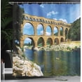 thumbnail image 4 of Ambesonne Nature Shower Curtain, Roman Heritage, 69"Wx84"L, Blue Green Tan, 4 of 5