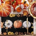 thumbnail image 2 of Fall Placemats Set of 4 Autumn Pumpkin Place Mats Thanksgiving Placemat Sunflower Berry Maple Leaf Black Table Mats for Dining Kitchen Table Holiday Dinner Party Home Fall Decorations 13x19 Inch, 2 of 8