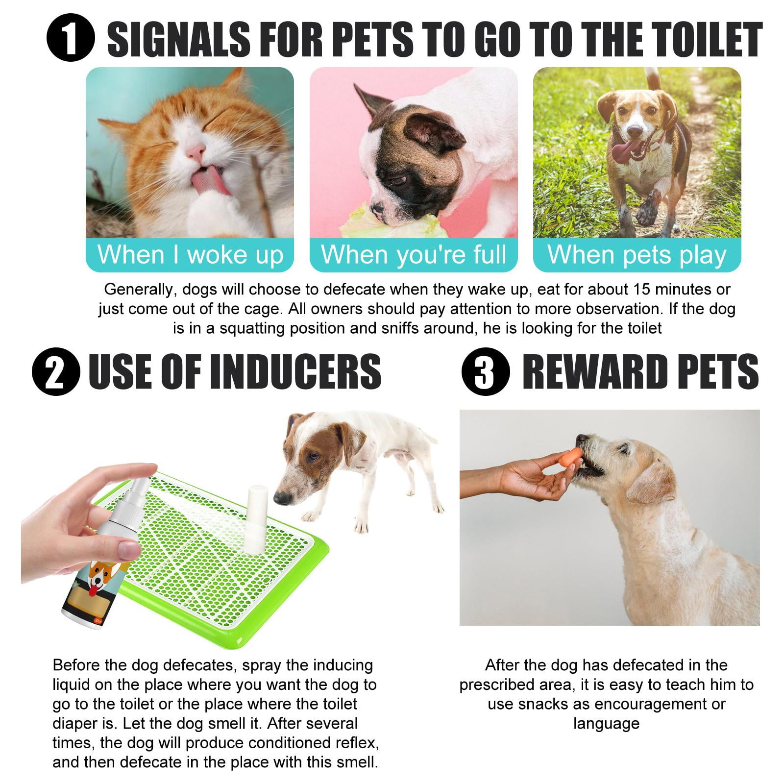 Luzkey Dog Toilet Training Spray Inducer Puppy Training Spray Dog Potty Trainer Pet Training Spray Potty Aid Positioning Defecation White 10.5cmx2.7