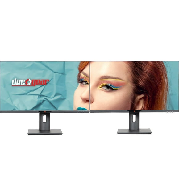 Deco Gear 28 inch 4K Ultrawide IPS Monitor, Crisp Resolution, 60Hz Refresh Rate, 4ms with OD, Over 1 Billion Colors, 100% sRGB Color Accuracy, 16:9 Aspect Ratio, Ambient Backlighting, 2-Pack