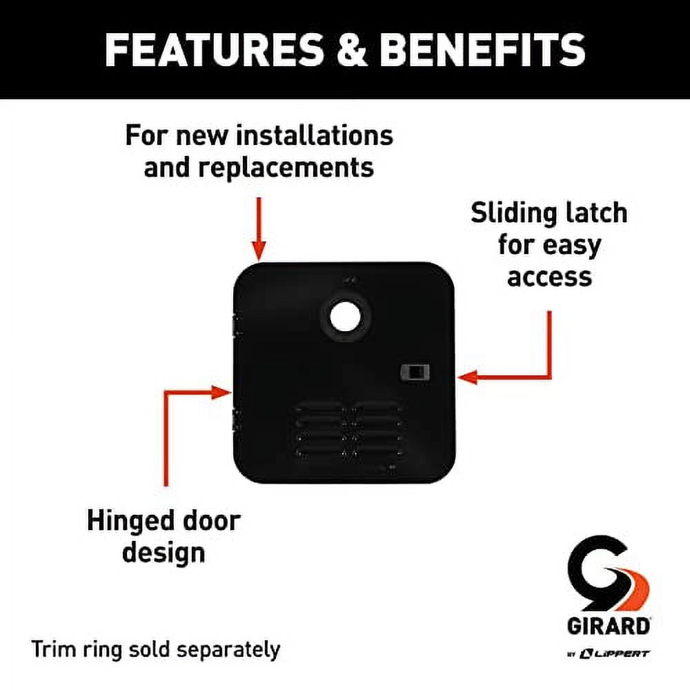 Girard 2022107536 Door Kit for GSWH-2 New Installations and Suburban 6-Gallon Water Heater - 16", Black