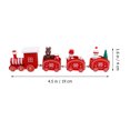 thumbnail image 2 of IFANLANDOR Christmas Train Red Wood 1 Set For Tabletop Adornment And Joyful Statue, 2 of 7