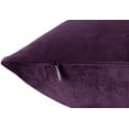 thumbnail image 5 of Nestl Velvet Throw Pillow Covers Solid Square Soft Decorative Pillow Cover for Sofa, 26" x 26", Eggplant, Pack of 2, 5 of 8