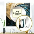 thumbnail image 3 of Designart "Golden Azure Swirl Simplistic Pottery" abstract spirals Square Mirror For Wall Decor - Large Gold Square Printed Wall Mirror Art - Square Modern Mirror - Wall Mounted Square Mirror, 3 of 5