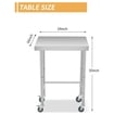thumbnail image 3 of Kojooin Stainless Steel Work Table, 16 x 24 in Kitchen Food Prep Utility Table for Commercial or Home Use, 3 of 7