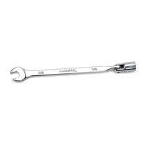 5/8" Semi-Deep Flex-Head Combination Wrench - 12 Point Semi-Deep Flex-Head Socket & Standard Open End With High Polish Chrome Finish. Williams® # JHW11904