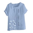 thumbnail image 2 of Cilsoka My Orders Placed V Neck T Shirts for Women Cotton Womens Summer Tops With Built In Bra Floral Crop Tops for Women 2025 Red Blouses for Women Sexy, 2 of 3