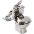 thumbnail image 1 of 2pcs Mini Toilet Metal Keychain Cute Simulation Toilet Pendant Keyring, 1 of 3