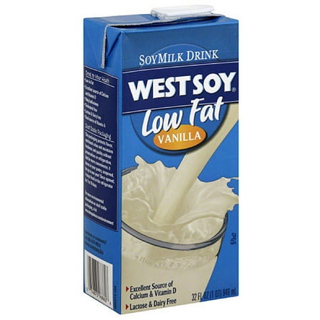 Westsoy Soy Milk Vanilla Low Fat, 32 oz. (Pack of 12)